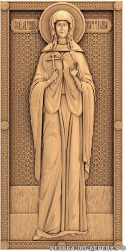 Резная икона Святая Татьяна из дерева